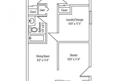 Sample 2 Bedroom Floor Plan